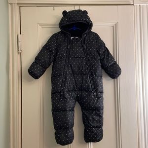 Polka dot 12-18 month bunting snow suit